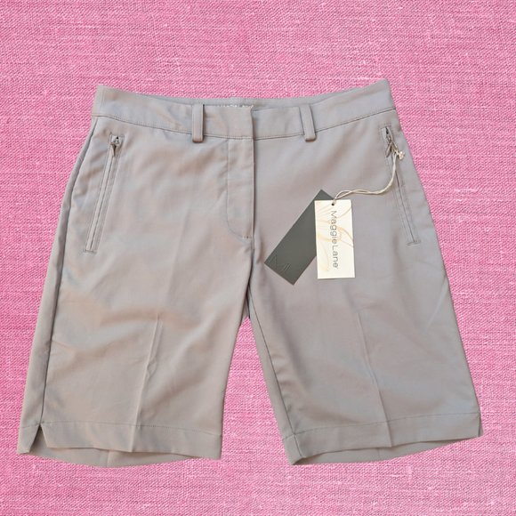 MAGGIE LANE * BWNT* - Bermuda Golf Short - Grey - Size 2 - Picture 1 of 6